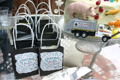 The favors were small bags filled with even more favorites like butterfly and flamingo stickers, tiny airplanes and glow in the dark stars.