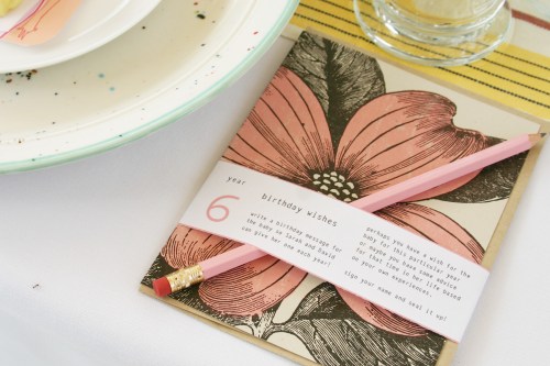 If you haven't figured it out from my other posts, this is my favorite baby shower activity. Each person fills out a birthday card for the baby for as many years as you want. We stopped ours at sweet 16. I bought these cards because the dogwood is the North Carolina state flower...how perfect was that?!