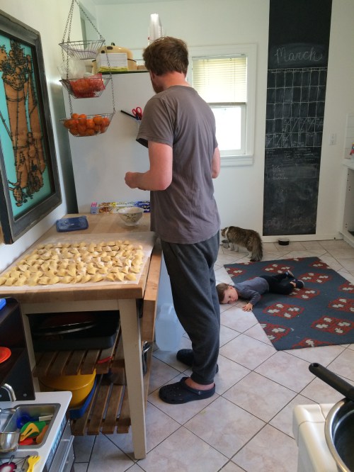 Pierogi forming shenanigans.  