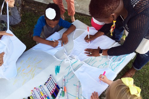 The aprons I found were the perfect size for all sizes of kids.  