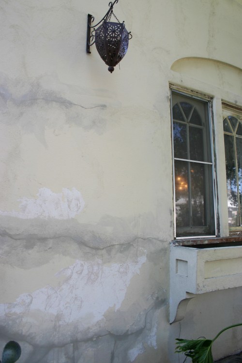 Cracks being repaired. 